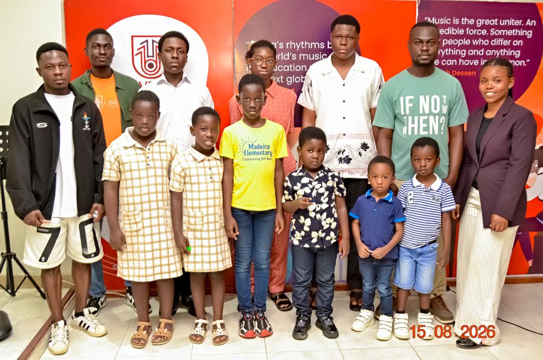 CaveArt Music students and instructors group photo