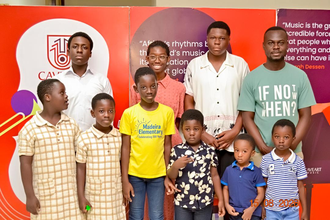 Young CaveArt Music students group photo